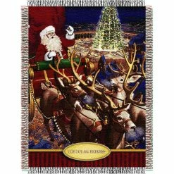 Discount ⭐ Northwest The Polar Express: Santa's Flight Woven Tapestry Throw ⭐