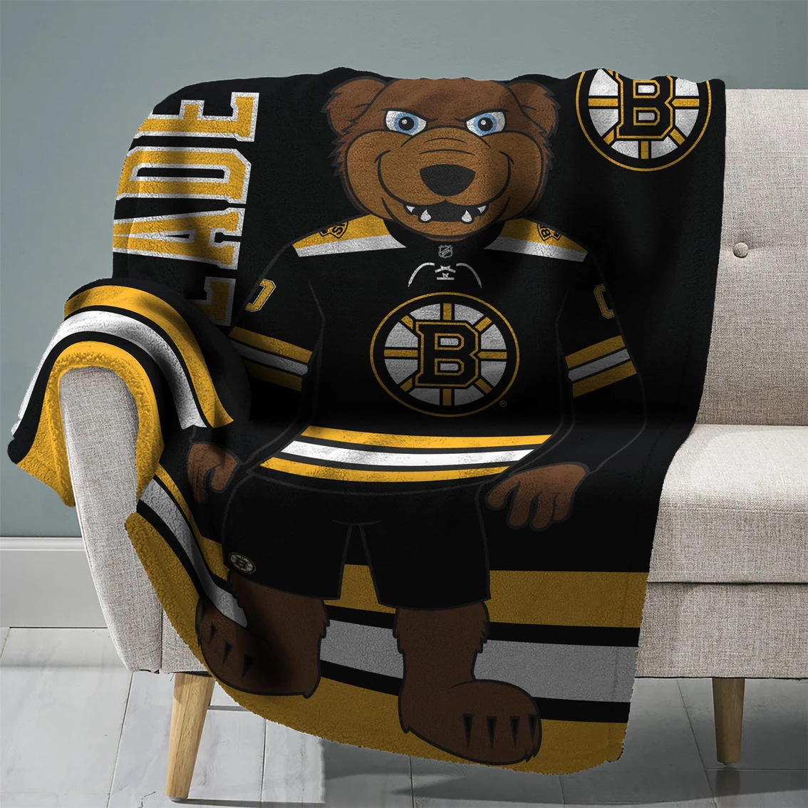 Budget ???? NHL Boston Bruins Blades 60 X 80 In. Throw Blanket ???? 5 Budget ???? NHL Boston Bruins Blades 60 X 80 In. Throw Blanket ???? - Image 3