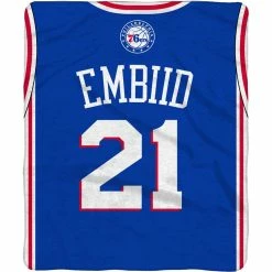 Brand new ???? NBA Sleep Squad Philadelphia 76ers Joel Embiid Jersey Raschel Plush Blanket ????