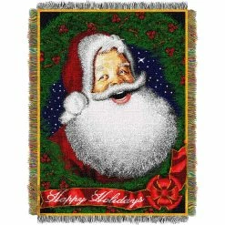 Hot Sale ⌛ Northwest Howdy Santa Woven Tapestry Throw ????