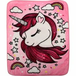 Coupon ???? Haven Unicorn Plush 40 In. X 50 In. Throw Blanket ????