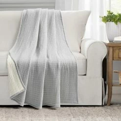 Budget ???? Lush Decor Solid Kantha Pick Stitch Yarn Dyed Cotton Woven Throw 50 X 60 ???? -Ella Jayne shop unnamed file 1384