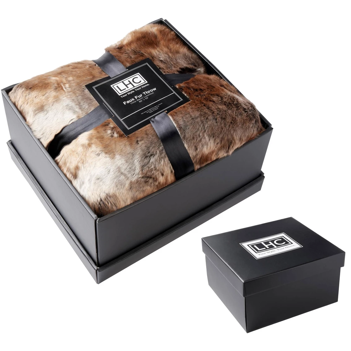 Brand new ???? Lavish Home Faux Marten Sable Fur Throw Blanket (Amber Brown) ???? 3 Brand new ???? Lavish Home Faux Marten Sable Fur Throw Blanket (Amber Brown) ????