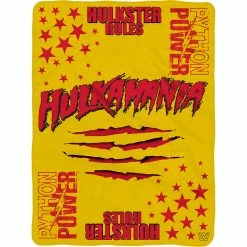 Deals ???? WWE Sleep Squad Hulk Hogan Raschel Plush Blanket ????