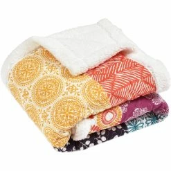 Promo ???? Lush Decor Bohemian Stripe Sherpa Throw ????