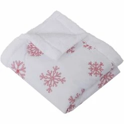 Best Pirce ???? Levtex Home Red Snowflake Sherpa Throw 50 In. X 60 In. ❤️