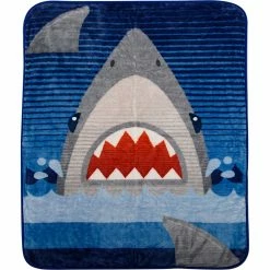 Outlet ???? Haven Shark Plush Throw Blanket 40 In. X 5 0 In. ????