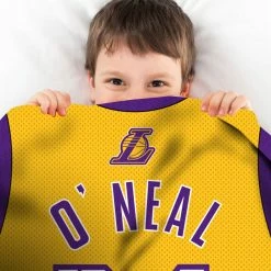 Wholesale ???? NBA Sleep Squad Los Angeles Lakers Shaquille O'Neal Jersey Raschel Plush Blanket ???? -Ella Jayne shop unnamed file 1591