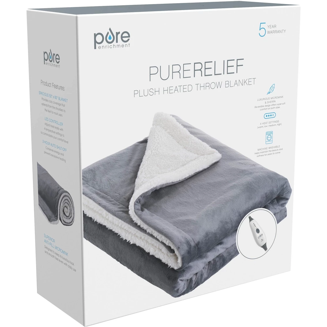 Discount ???? Pure Enrichment PureRelief Plush Heated Throw ???? 8 Discount ???? Pure Enrichment PureRelief Plush Heated Throw ???? - Image 6