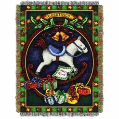 Buy ✨ Northwest Holiday Hobby Horse Woven Tapestry Throw ????