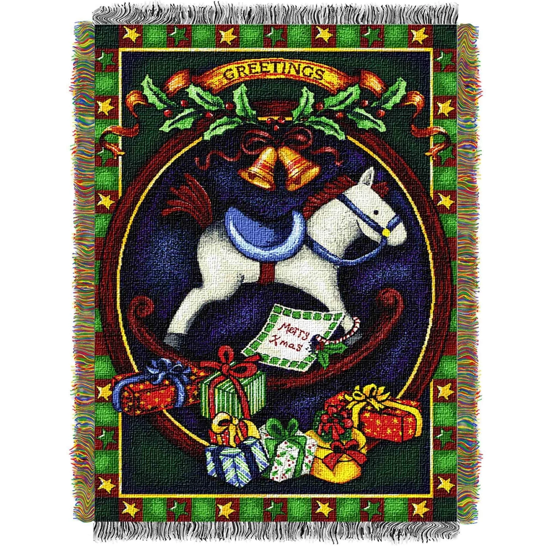 Buy ✨ Northwest Holiday Hobby Horse Woven Tapestry Throw ???? 3 Buy ✨ Northwest Holiday Hobby Horse Woven Tapestry Throw ????