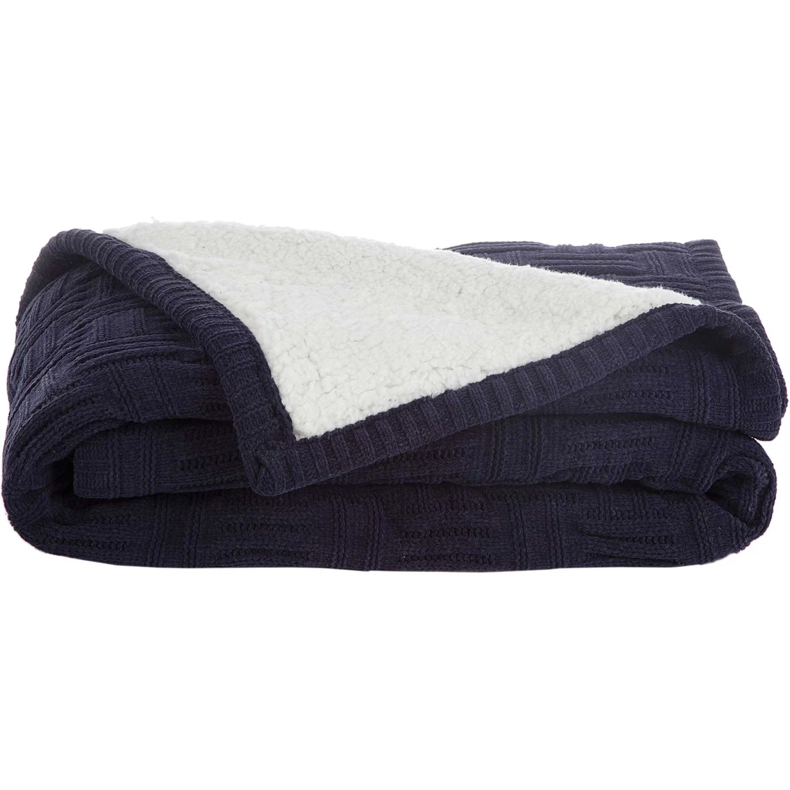 Outlet ❤️ Izod Solid Gray Basket Weave With Sherpa Reverse Throw ???? 4 Outlet ❤️ Izod Solid Gray Basket Weave With Sherpa Reverse Throw ???? - Image 2