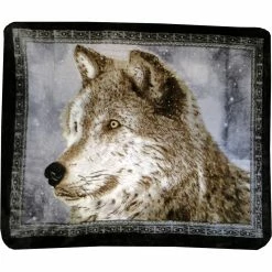 Hot Sale ???? Shavel Home Products Snowy Wolf High Pile Luxury 60 X 80 In. Oversized Throw ⭐