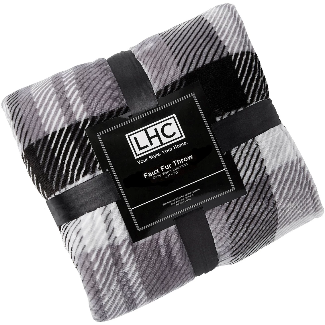 Buy ❤️ Lavish Home Plaid Faux Fur Throw Blanket 60 In. X 70 In. ???? 3 Buy ❤️ Lavish Home Plaid Faux Fur Throw Blanket 60 In. X 70 In. ????