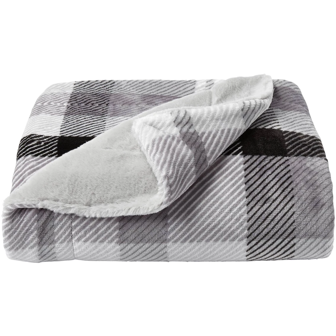 Buy ❤️ Lavish Home Plaid Faux Fur Throw Blanket 60 In. X 70 In. ???? 4 Buy ❤️ Lavish Home Plaid Faux Fur Throw Blanket 60 In. X 70 In. ???? - Image 2