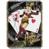 Cheapest ⌛ Northwest Batman Harley Queen Clown Woven Tapestry Throw ???? -Ella Jayne shop unnamed file 1687