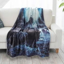 Cheapest ???? Lavish Home Sherpa Howling Wolf Fleece Blanket ???? -Ella Jayne shop unnamed file 1746