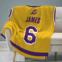 Coupon ⭐ NBA Sleep Squad Los Angeles Lakers LeBron James Jersey Raschel Plush Blanket ???? -Ella Jayne shop unnamed file 1807