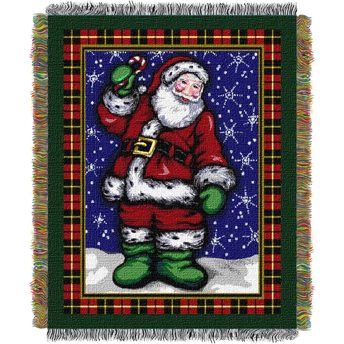Buy ???? Northwest Plaid Santa Woven Tapestry Throw ???? 3 Buy ???? Northwest Plaid Santa Woven Tapestry Throw ????