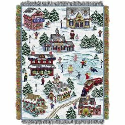 Top 10 ???? Northwest Snowy Village Woven Tapestry Throw ⌛