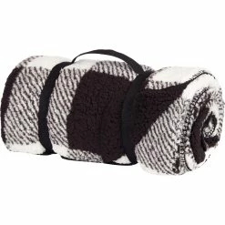 Flash Sale ???? Northpoint Yarn Dye Black And White Plaid Berber Throw ????