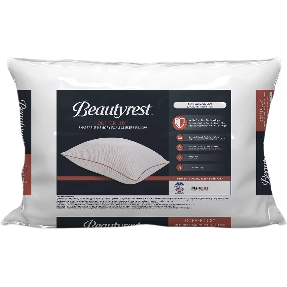 Flash Sale ❤️ BeautyRest Copper Lux Memory Foam Cluster Pillow ???? 3 Flash Sale ❤️ BeautyRest Copper Lux Memory Foam Cluster Pillow ????