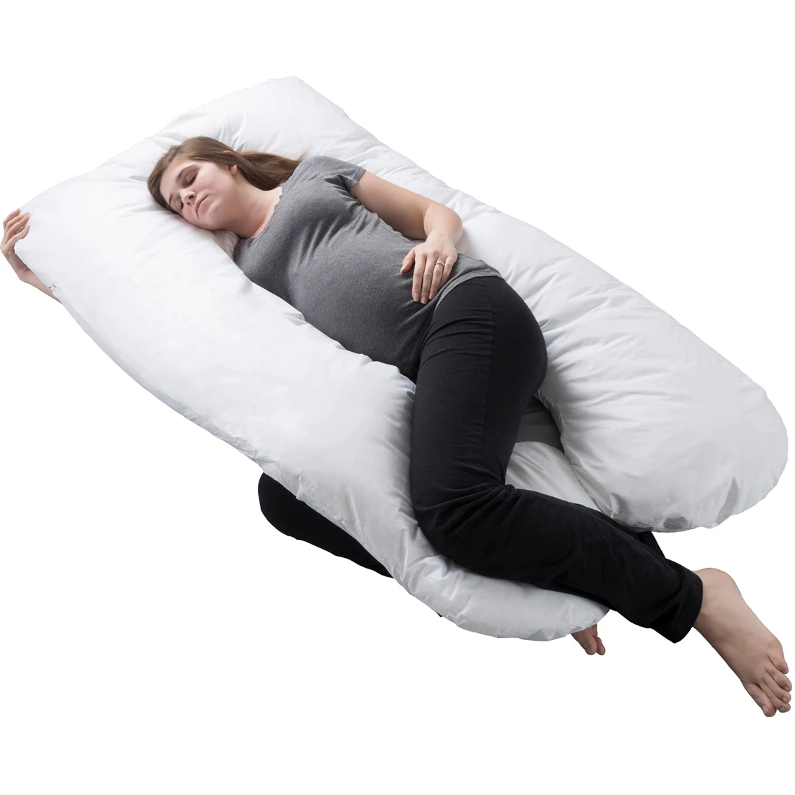Discount ???? Lavish Home Bluestone Full Body Maternity Pillow With Contoured U-Shape ⌛ 5 Discount ???? Lavish Home Bluestone Full Body Maternity Pillow With Contoured U-Shape ⌛ - Image 3