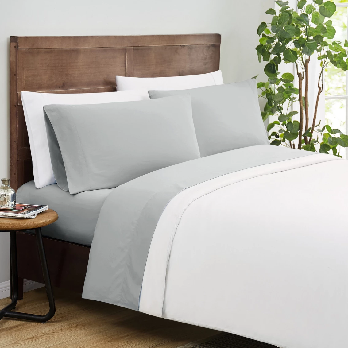 Cheapest ???? Truly Calm Silver Cool Blue 4 Pc. Sheet Set ???? 5 Cheapest ???? Truly Calm Silver Cool Blue 4 Pc. Sheet Set ???? - Image 3