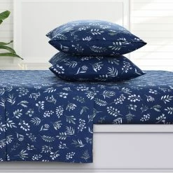 Top 10 ???? Azores Eva Floral 170 GSM Flannel Extra Deep Pocket Sheet Set ????