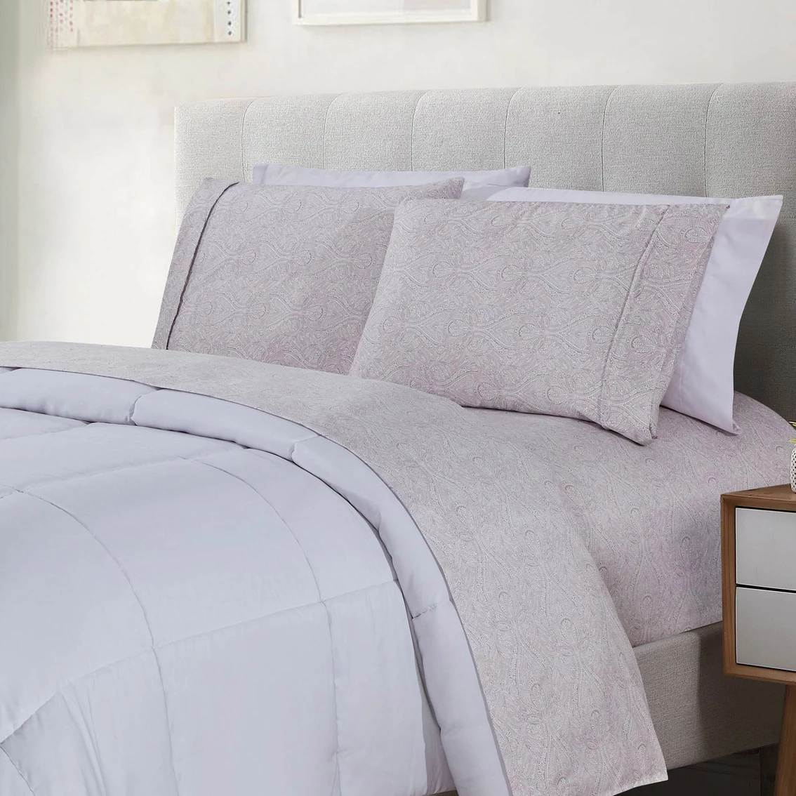 Best Pirce ???? Bibb Home Printed Microfiber Sheet Set 4 Pc. ???? 6 Best Pirce ???? Bibb Home Printed Microfiber Sheet Set 4 Pc. ???? - Image 4