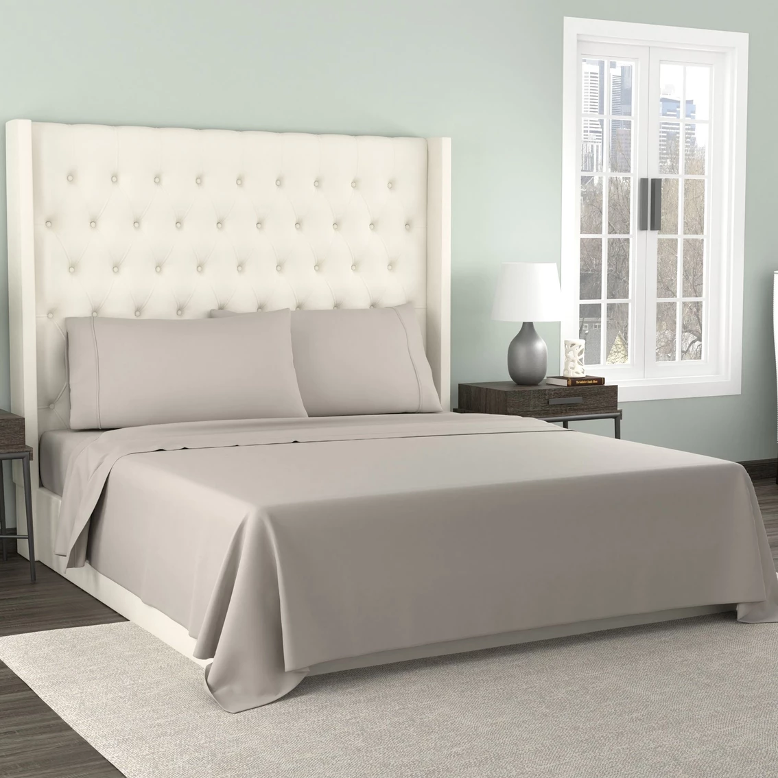 Discount ✔️ Kathy Ireland Home Kathy Ireland 300 Thread Count Organic Cotton Percale Sheet Set ???? 4 Discount ✔️ Kathy Ireland Home Kathy Ireland 300 Thread Count Organic Cotton Percale Sheet Set ???? - Image 2