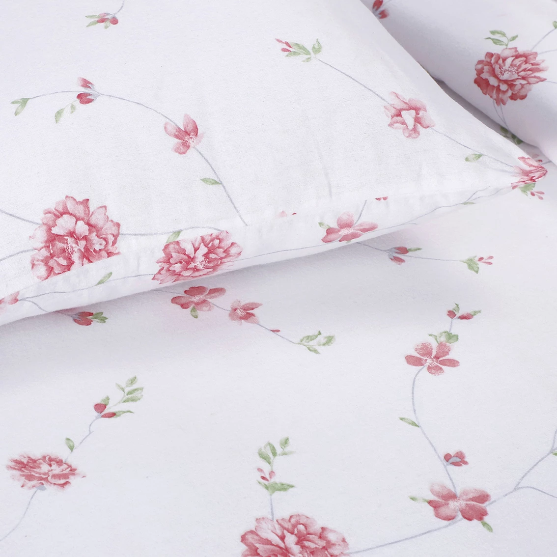 Wholesale ???? EnvioHome Cotton Flannel Sheet Set - Blush Floral, Queen ???? 4 Wholesale ???? EnvioHome Cotton Flannel Sheet Set - Blush Floral, Queen ???? - Image 2