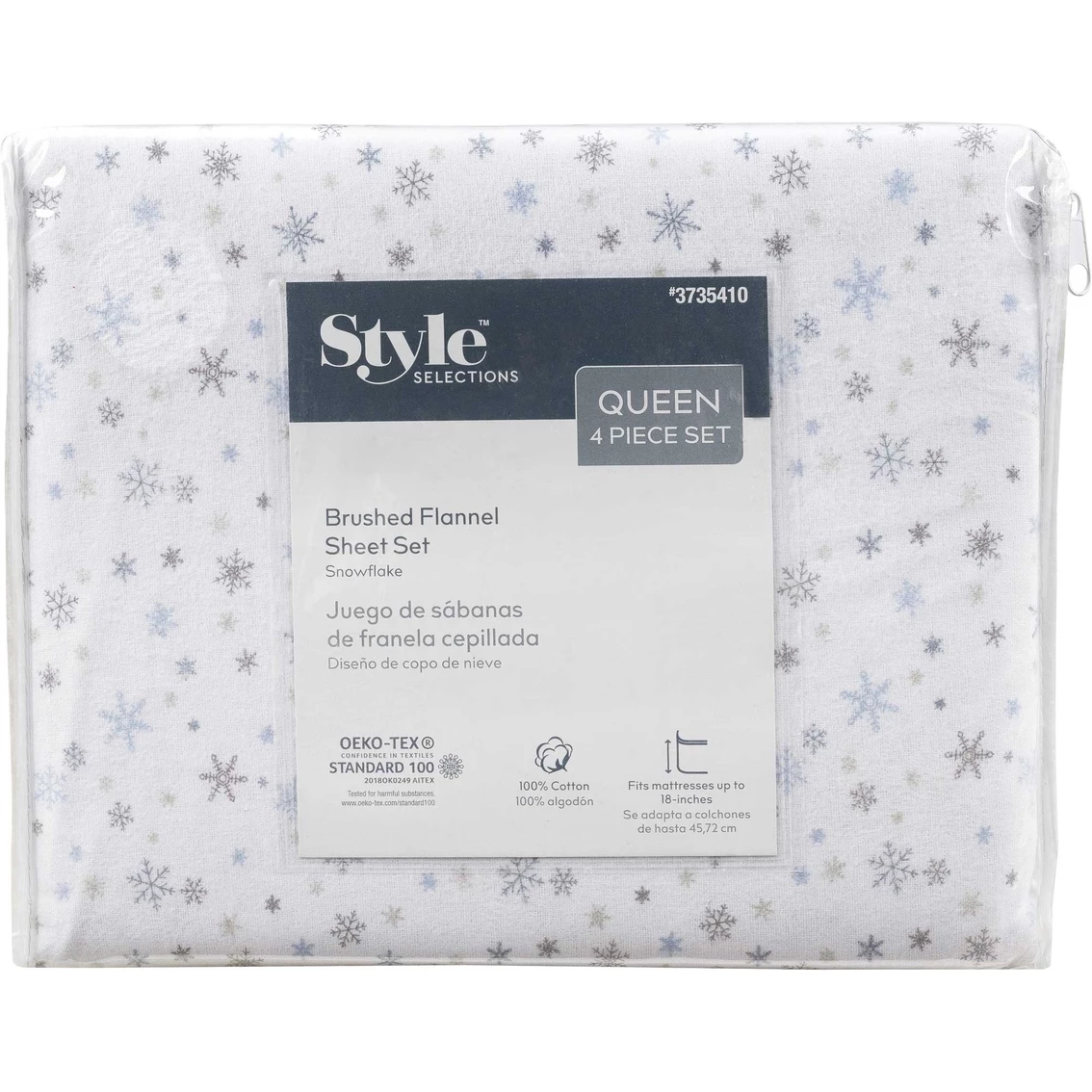 Best reviews of ???? Style Selections 100% Cotton Snowflake Flannel 4 Pc. Sheet Set ???? 6 Best reviews of ???? Style Selections 100% Cotton Snowflake Flannel 4 Pc. Sheet Set ???? - Image 4