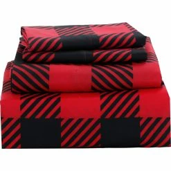 Brand new ???? Harper Lane Ebony Red And Black Plaid Sheet Set ????