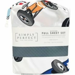 Flash Sale ???? Simply Perfect Microfiber Sheet Set Racing Twin ⌛