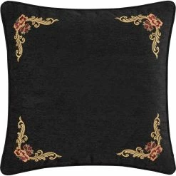 Promo ???? J. Queen New York Toscano Black Euro Sham ⌛
